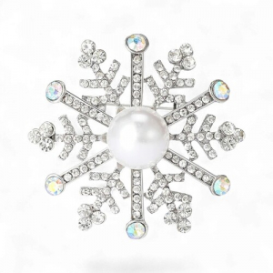 Брош Сніжинка новорічна #7