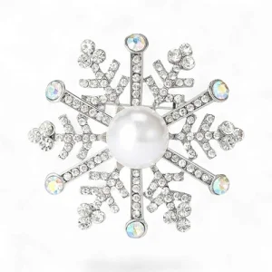 Брош Сніжинка новорічна #7