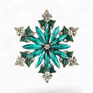 Брош Сніжинка новорічна #17