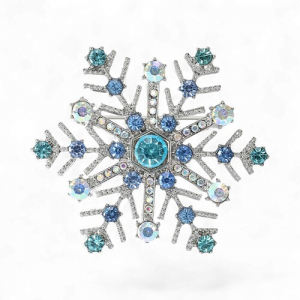 Брош Сніжинка новорічна #19