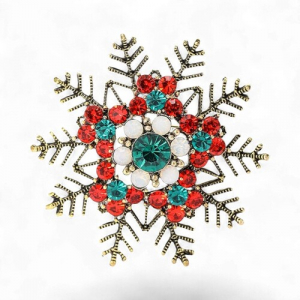 Брош Сніжинка новорічна #12