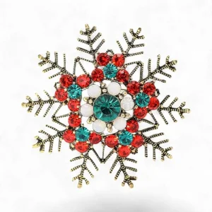 Брош Сніжинка новорічна #12