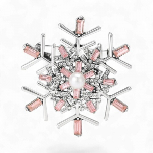 Брош Сніжинка новорічна #3