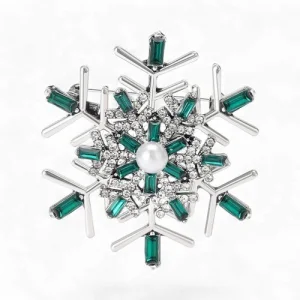 Брошь Снежинка новогодняя #2