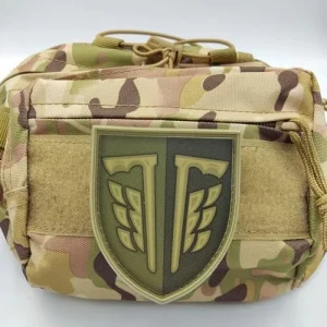 Нашивка ВСУ 77 отдельная аэромобильная бригада олива