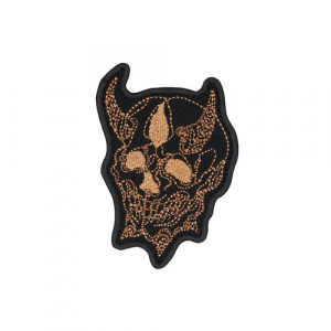 Вишитий патч "NS Skull gold"
