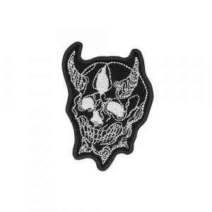 Вишитий патч "NS Skull white"