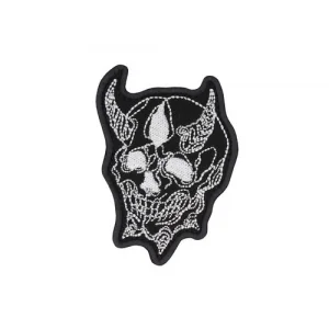 Вышитый патч "NS Skull white"