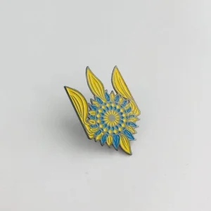 Значок герб України Тризуб-соняшник