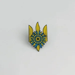 Значок герб України Тризуб-соняшник