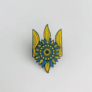 Значок герб України Тризуб-соняшник