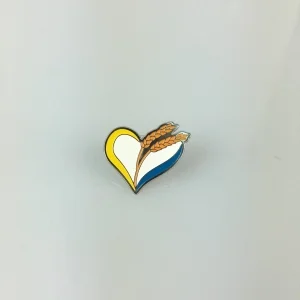 Значок сердце с колосками