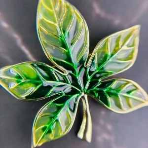 Брошь Каштан Зеленый