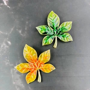 Брошь Каштан Зеленый