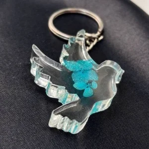 Брелок Голубь цветы