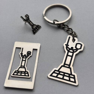 Набор значок + брелок + закладка Достопримечательности Киева Монумент Родина-Мать