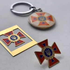 Набір значок + брелок + закладка ДСНС