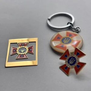 Набір значок + брелок + закладка ДСНС