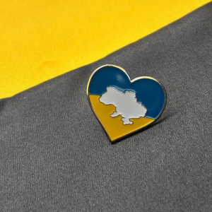 Значок Серце мапа України Значок Серце мапа України