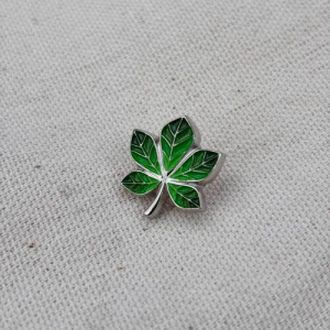 Значок Каштан зелений срібло