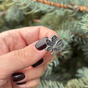 Значок Каштан чорний під срібло