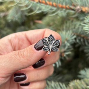 Значок Каштан чорний під срібло