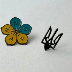 Набір значків No War + Герб України