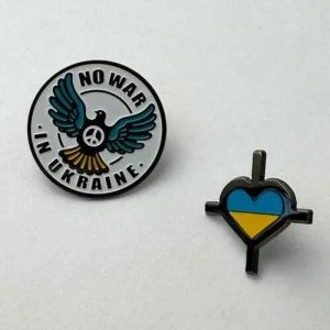 Набір значків No War in Ukraine + Серце