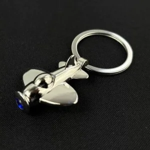 Брелок Самолет позолоченный