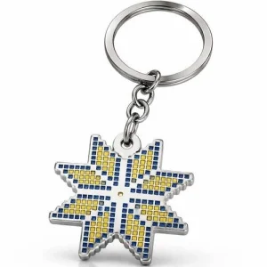 Брелок Вишиванка-Зірка в етно-стилі жовта