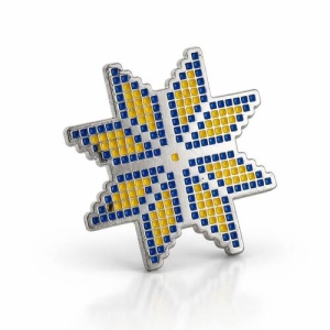 Значок Вишиванка-Зірка в етно-стилі