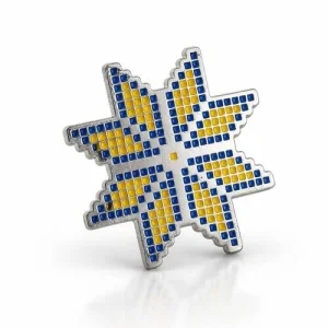 Значок Вышиванка-звезда в этно-стиле