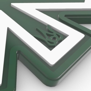 Патч Каштан Зелений