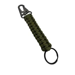 Утримувач ключів на пояс з паракорда на кронштейні зелений