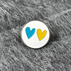 Значок Сердце в патриотических цветах