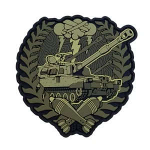 ПВХ Патч (шеврон) "Артилерія 300-30-3" зелений