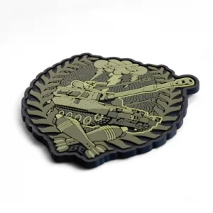 ПВХ Патч (шеврон) "Артилерія 300-30-3" зелений