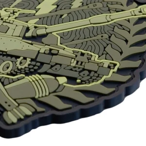 ПВХ Патч (шеврон) "Артилерія 300-30-3" зелений