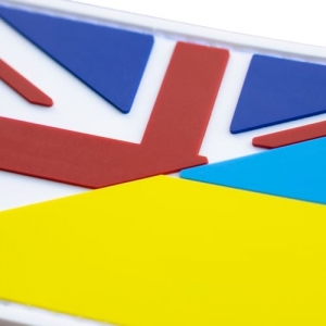 ПВХ патч (шеврон) "Прапор Україна/Британія"