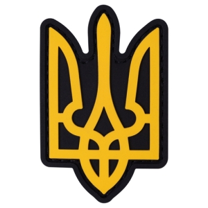 ПВХ Патч (шеврон) "Герб" фігурний жовтий