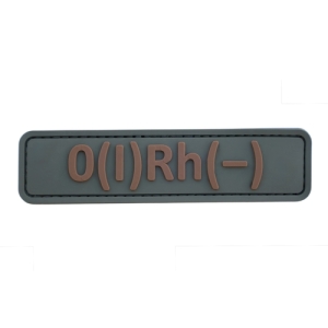 ПВХ патч (шеврон) "Група крові 1-" Олива