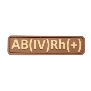 ПВХ патч (шеврон) "Группа крови 4+" Койот