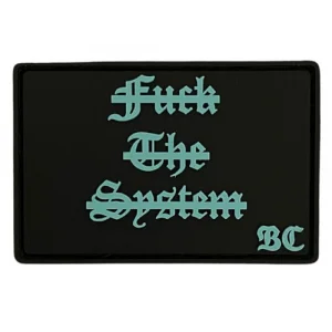 ПВХ патч "FUCK THE SYSTEM" тіфані