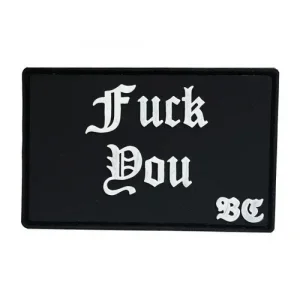 ПВХ Патч "FUCK YOU" чорно-білий