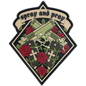 ПВХ патч "SPRAY AND PRAY" ромб
