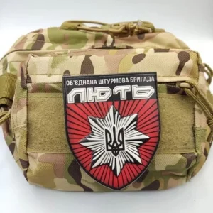Шеврон Нацполіції Об'єднана штурмова бригада "Лють" об'ємний