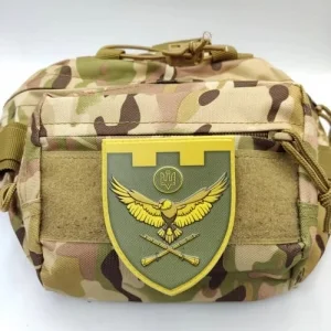 Шеврон ТРО птах рушниці олива об'ємний