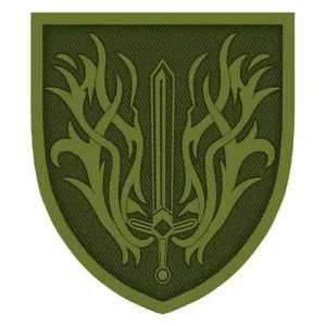 Шеврон Огнем и мечом олива