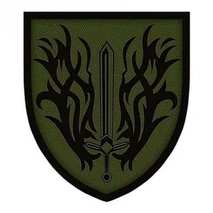 Шеврон Вогнем і мечем темна олива