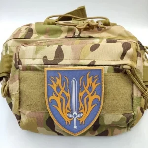 Шеврон Вогнем і мечем жовто-блакитний